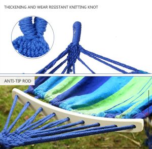 تخت آویز ننو کنفی چوبدار 1 نفره