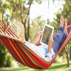 تخت آویز ننو کنفی چوبدار 1 نفره