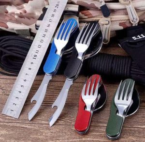 قاشق چنگال سفری استیل 304